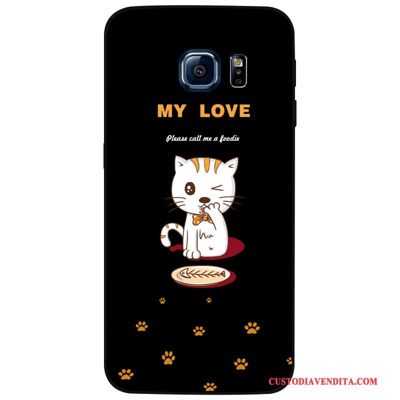 Custodia Samsung Galaxy S7 Edge Creativo Tendenza Anti-caduta, Cover Samsung Galaxy S7 Edge Cartone Animato Nerotelefono