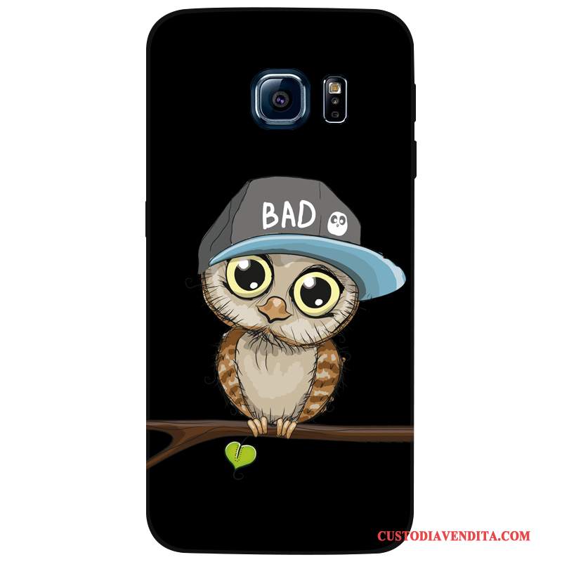 Custodia Samsung Galaxy S7 Edge Creativo Tendenza Anti-caduta, Cover Samsung Galaxy S7 Edge Cartone Animato Nerotelefono