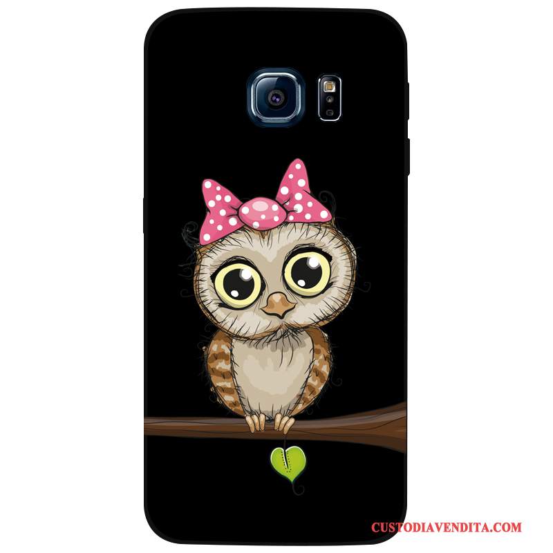 Custodia Samsung Galaxy S7 Edge Creativo Tendenza Anti-caduta, Cover Samsung Galaxy S7 Edge Cartone Animato Nerotelefono