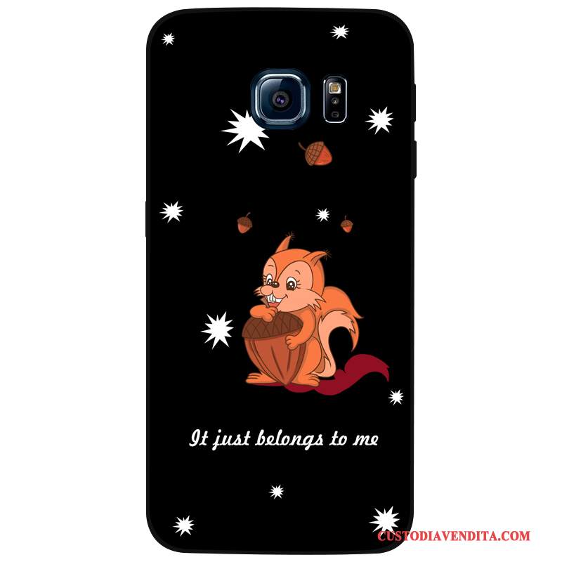 Custodia Samsung Galaxy S7 Edge Creativo Tendenza Anti-caduta, Cover Samsung Galaxy S7 Edge Cartone Animato Nerotelefono