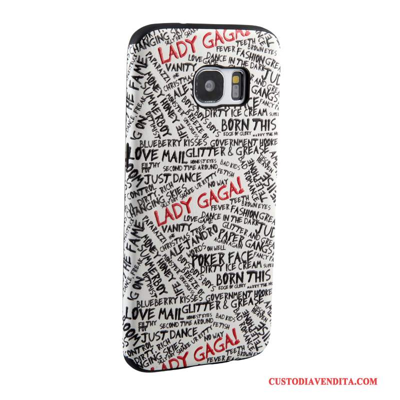 Custodia Samsung Galaxy S7 Edge Goffratura Tendenza Morbido, Cover Samsung Galaxy S7 Edge Cartone Animato Giallotelefono