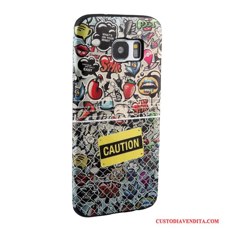 Custodia Samsung Galaxy S7 Edge Goffratura Tendenza Morbido, Cover Samsung Galaxy S7 Edge Cartone Animato Giallotelefono