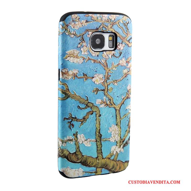 Custodia Samsung Galaxy S7 Edge Goffratura Tendenza Morbido, Cover Samsung Galaxy S7 Edge Cartone Animato Giallotelefono