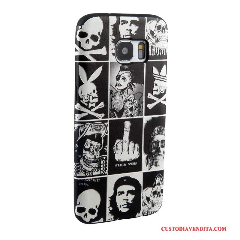 Custodia Samsung Galaxy S7 Edge Goffratura Tendenza Morbido, Cover Samsung Galaxy S7 Edge Cartone Animato Giallotelefono