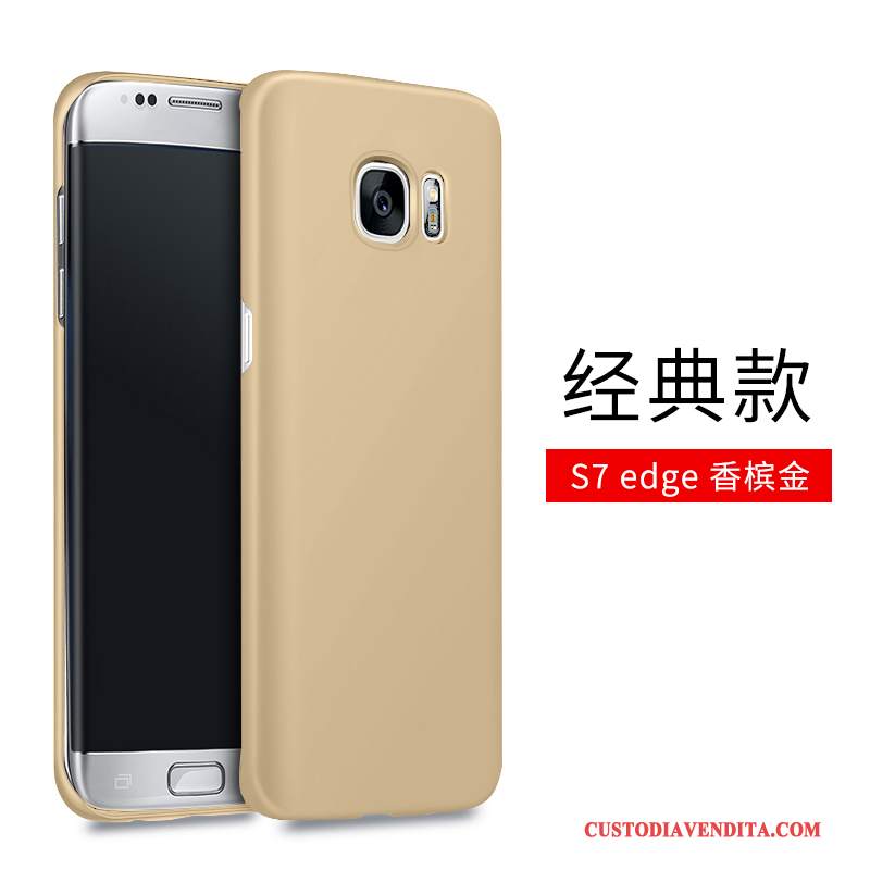 Custodia Samsung Galaxy S7 Edge Macchiati Anti-caduta, Cover Samsung Galaxy S7 Edge Sottile Oro