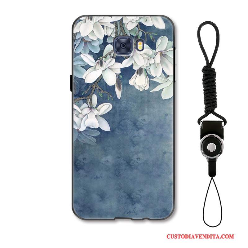 Custodia Samsung Galaxy S7 Edge Moda Fiori Fresco, Cover Samsung Galaxy S7 Edge Protezione Arte Anti-caduta