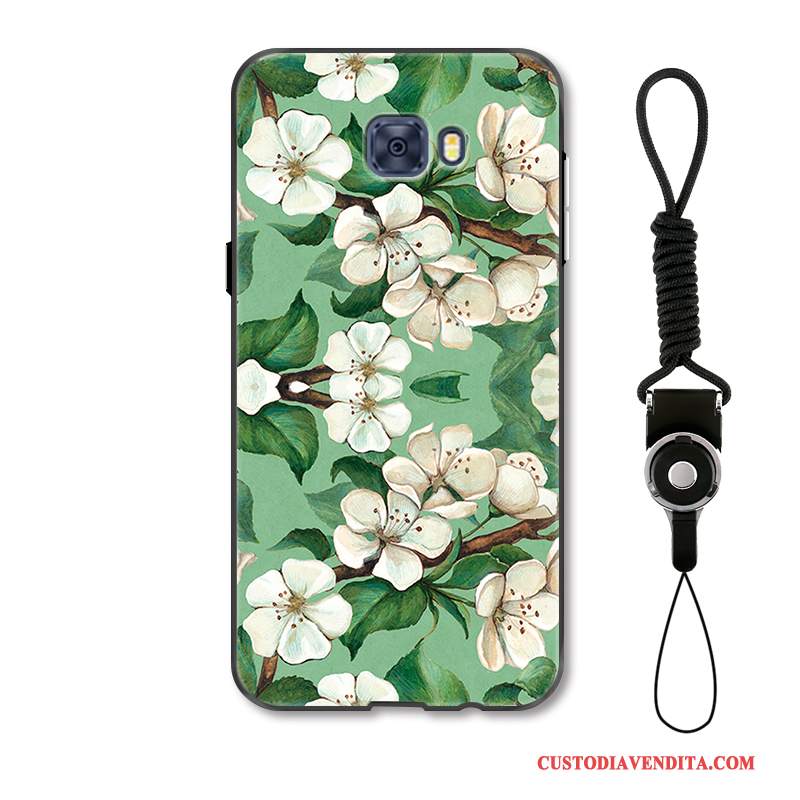 Custodia Samsung Galaxy S7 Edge Moda Piccola Verde, Cover Samsung Galaxy S7 Edge Protezione Di Personalità Fiori