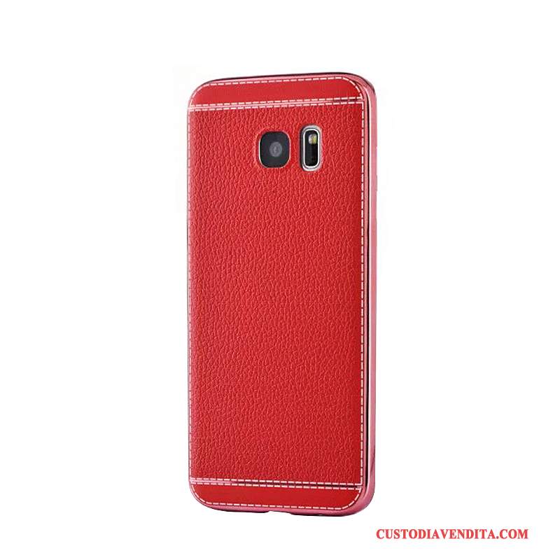 Custodia Samsung Galaxy S7 Edge Pelle Affari Placcatura, Cover Samsung Galaxy S7 Edge Protezione Tendenza Morbido