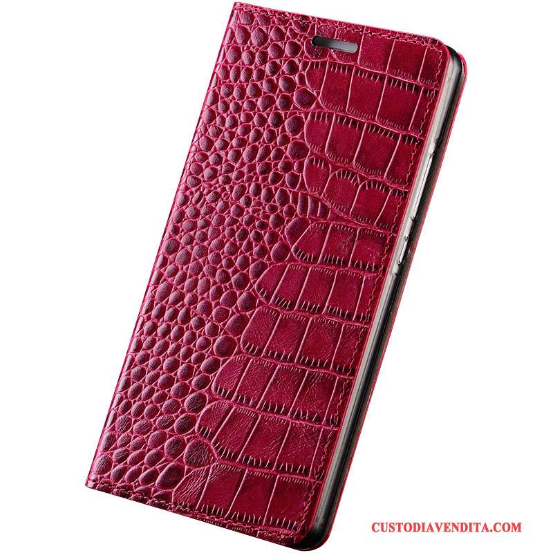 Custodia Samsung Galaxy S7 Edge Pelle Telefono Morbido, Cover Samsung Galaxy S7 Edge Folio Vino Rosso Lusso