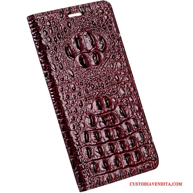 Custodia Samsung Galaxy S7 Edge Pelle Telefono Morbido, Cover Samsung Galaxy S7 Edge Folio Vino Rosso Lusso