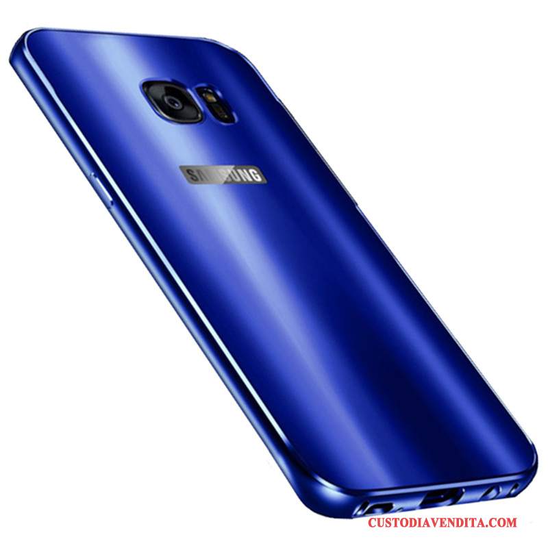 Custodia Samsung Galaxy S7 Edge Protezione Blu Telaio, Cover Samsung Galaxy S7 Edge Metallo Anti-caduta