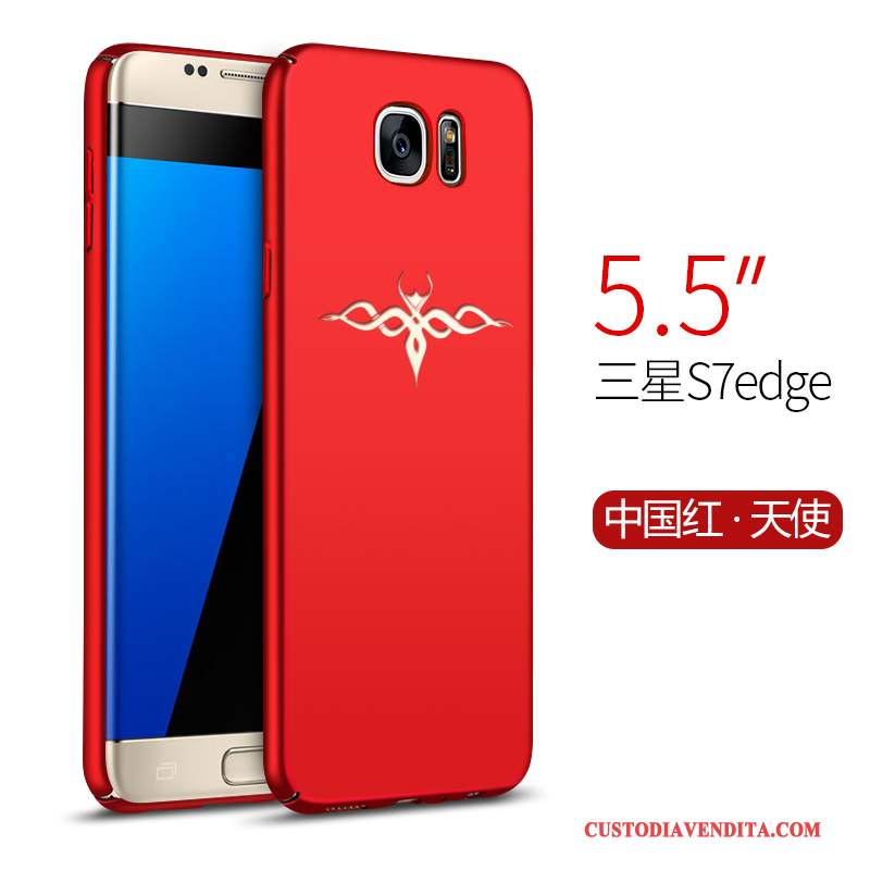 Custodia Samsung Galaxy S7 Edge Protezione Macchiatitelefono, Cover Samsung Galaxy S7 Edge Rosso Tendenza