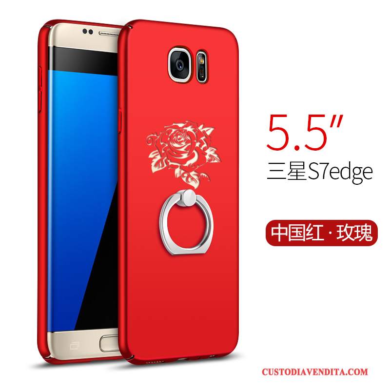 Custodia Samsung Galaxy S7 Edge Protezione Macchiatitelefono, Cover Samsung Galaxy S7 Edge Rosso Tendenza