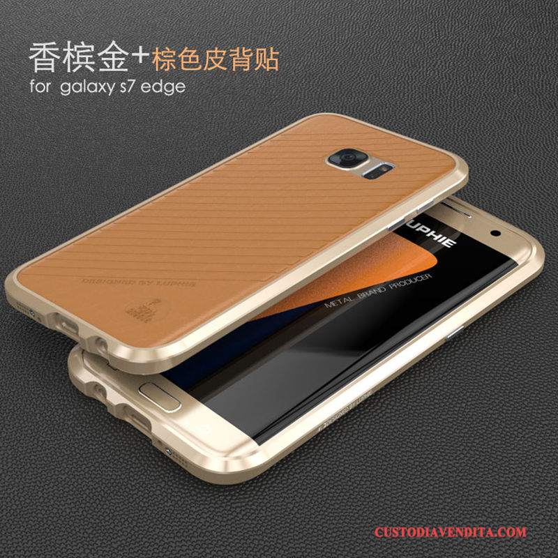 Custodia Samsung Galaxy S7 Edge Protezione Telefono Anti-caduta, Cover Samsung Galaxy S7 Edge Argento Sottile