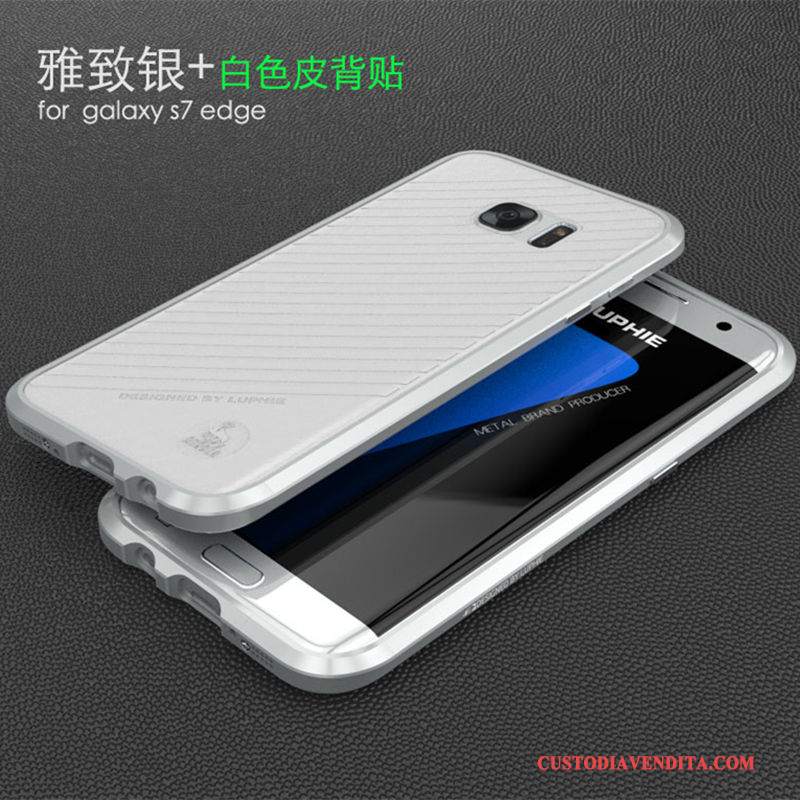 Custodia Samsung Galaxy S7 Edge Protezione Telefono Anti-caduta, Cover Samsung Galaxy S7 Edge Argento Sottile