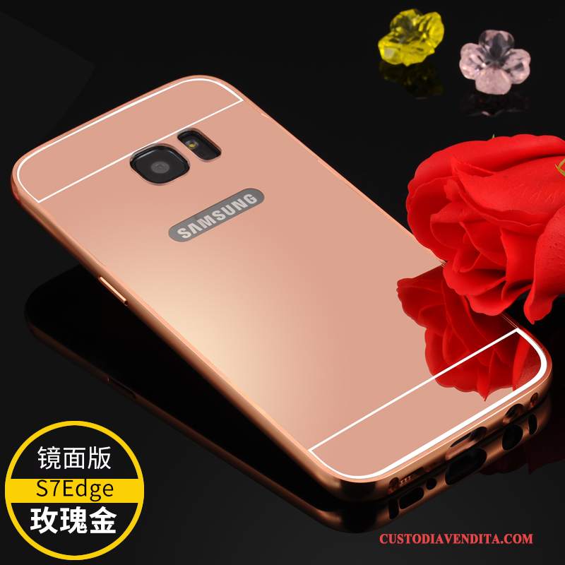 Custodia Samsung Galaxy S7 Edge Protezione Telefono Oro, Cover Samsung Galaxy S7 Edge Anti-caduta Telaio