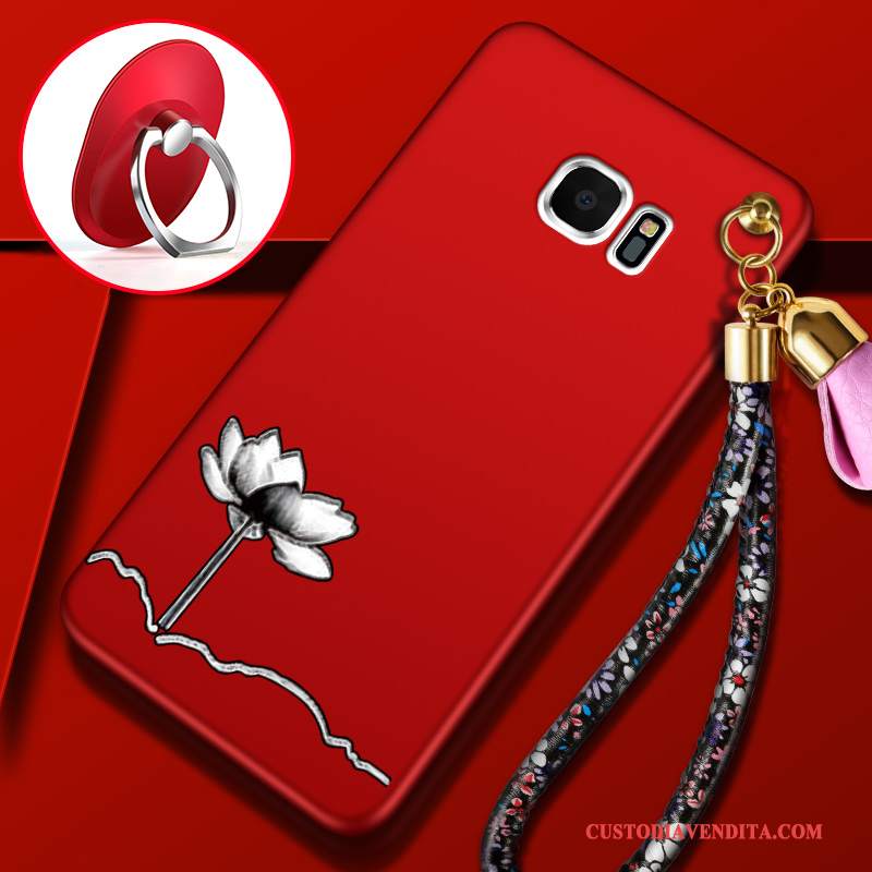 Custodia Samsung Galaxy S7 Edge Silicone Morbidotelefono, Cover Samsung Galaxy S7 Edge Anti-caduta Rosso