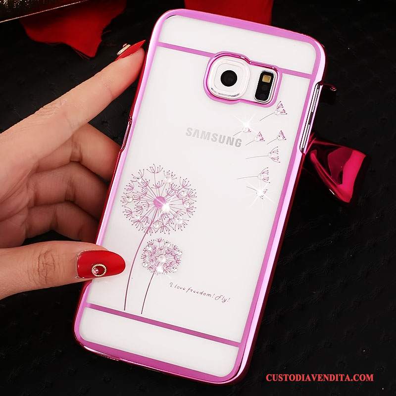 Custodia Samsung Galaxy S7 Edge Strass Difficile Rosa, Cover Samsung Galaxy S7 Edge Protezione Trasparente Sottile