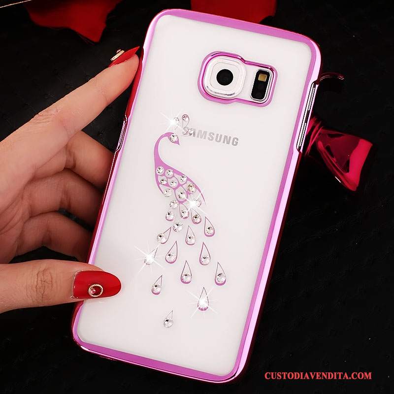 Custodia Samsung Galaxy S7 Edge Strass Difficile Rosa, Cover Samsung Galaxy S7 Edge Protezione Trasparente Sottile