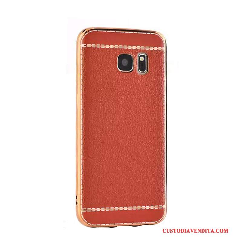 Custodia Samsung Galaxy S7 Pelle Affari Tendenza, Cover Samsung Galaxy S7 Protezione Telefono Rosso