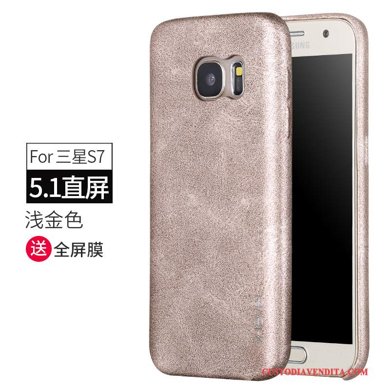 Custodia Samsung Galaxy S7 Pelle Chiaro Anti-caduta, Cover Samsung Galaxy S7 Protezione Telefono Sottile