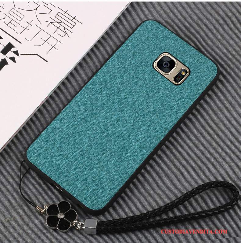 Custodia Samsung Galaxy S7 Pelle Tutto Incluso Verde, Cover Samsung Galaxy S7 Silicone Morbidotelefono