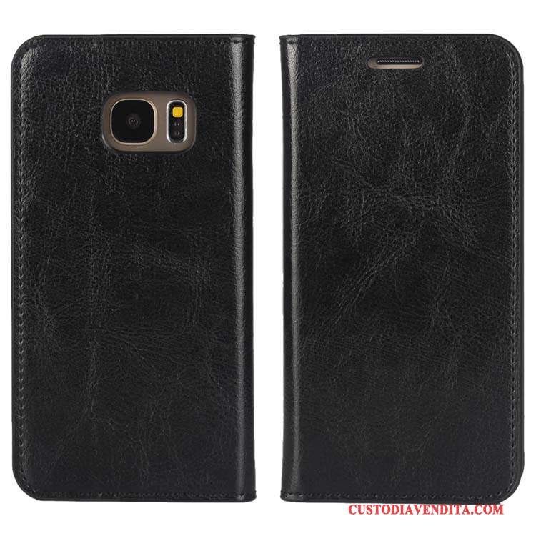 Custodia Samsung Galaxy S7 Protezione Nerotelefono, Cover Samsung Galaxy S7 Pelle