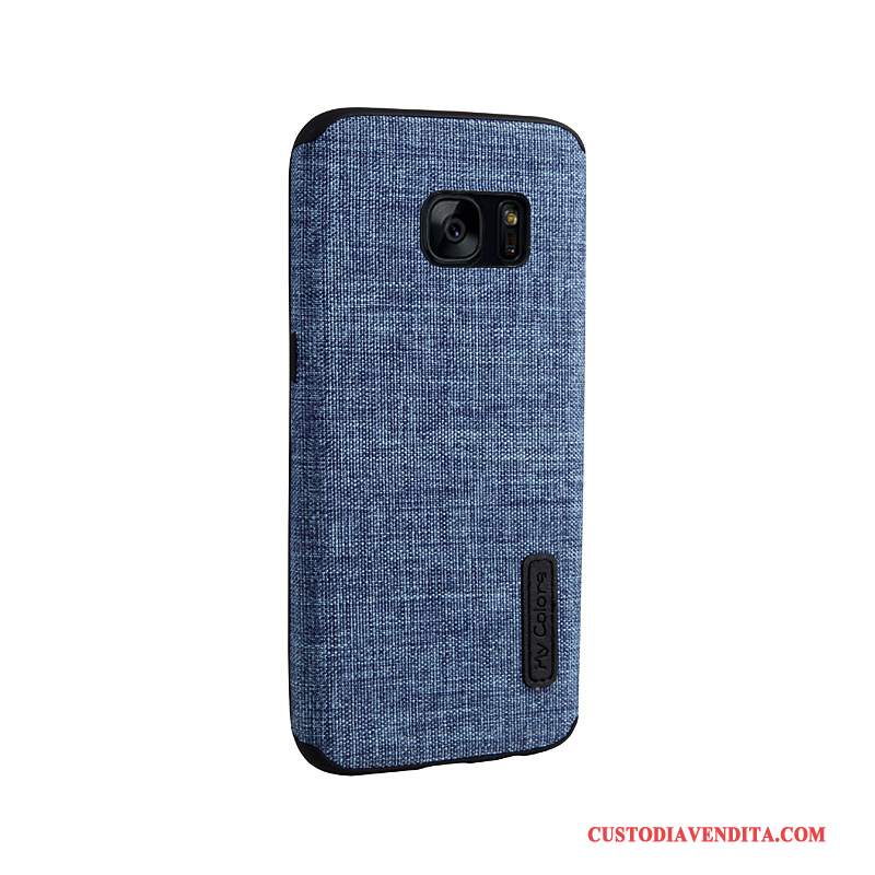 Custodia Samsung Galaxy S7 Protezione Panno Morbido, Cover Samsung Galaxy S7 Affari Blu Scuro