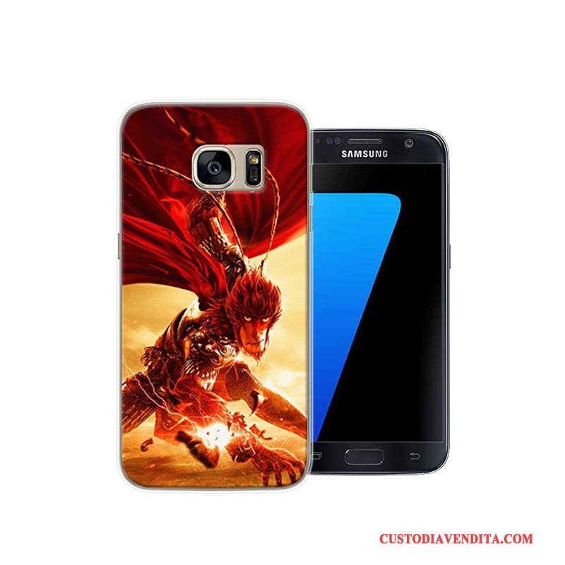 Custodia Samsung Galaxy S7 Protezione Rosso Anti-caduta, Cover Samsung Galaxy S7 Cartone Animato Difficile Di Personalità