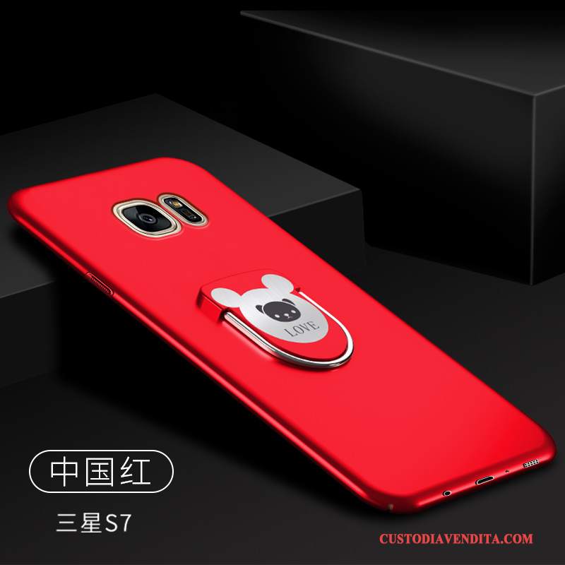 Custodia Samsung Galaxy S7 Rosso Macchiati, Cover Samsung Galaxy S7 Tendenza Anti-caduta