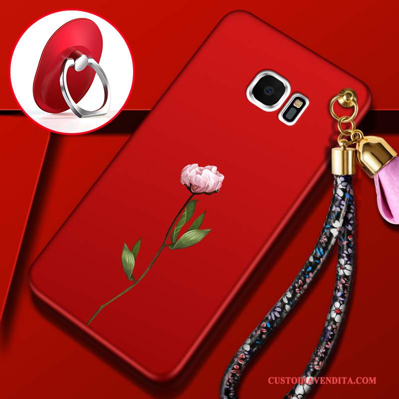 Custodia Samsung Galaxy S7 Silicone Telefono Macchiati, Cover Samsung Galaxy S7 Rosso Tendenza