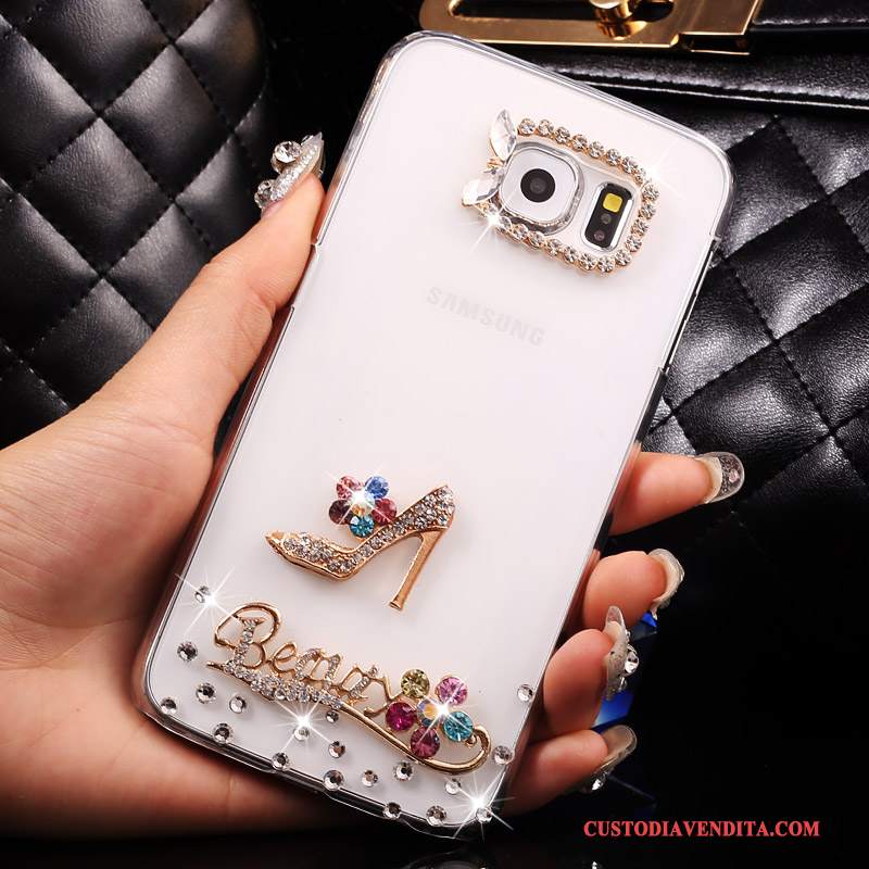 Custodia Samsung Galaxy S7 Strass Oro Trasparente, Cover Samsung Galaxy S7 Protezione Anti-caduta Sottile