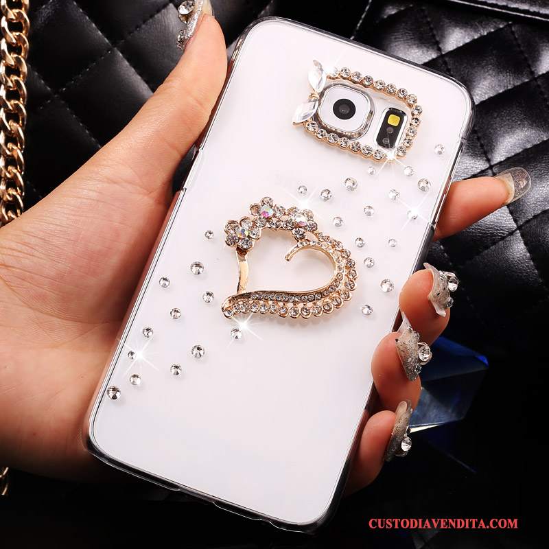 Custodia Samsung Galaxy S7 Strass Oro Trasparente, Cover Samsung Galaxy S7 Protezione Anti-caduta Sottile