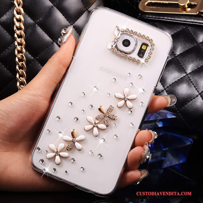 Custodia Samsung Galaxy S7 Strass Oro Trasparente, Cover Samsung Galaxy S7 Protezione Anti-caduta Sottile