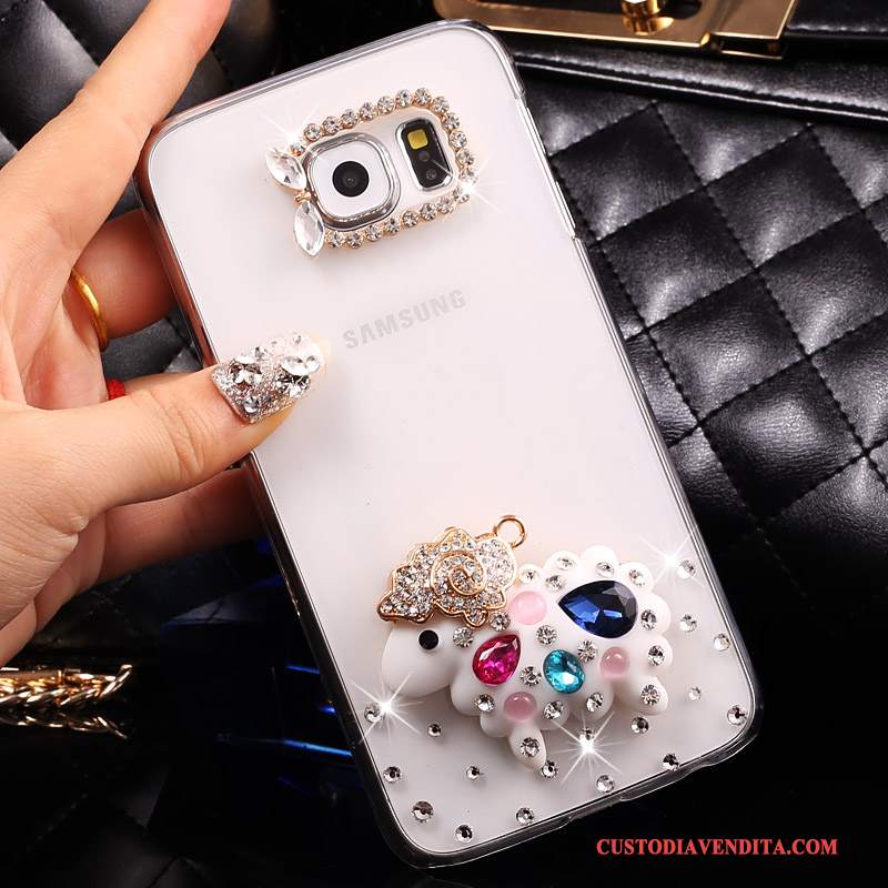 Custodia Samsung Galaxy S7 Strass Oro Trasparente, Cover Samsung Galaxy S7 Protezione Anti-caduta Sottile