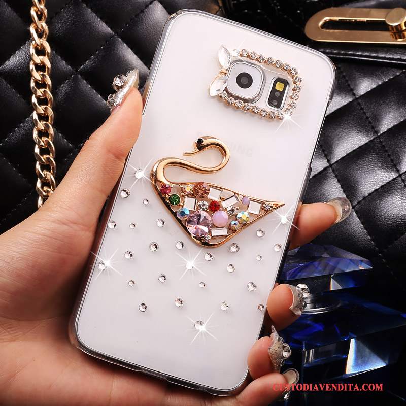 Custodia Samsung Galaxy S7 Strass Oro Trasparente, Cover Samsung Galaxy S7 Protezione Anti-caduta Sottile