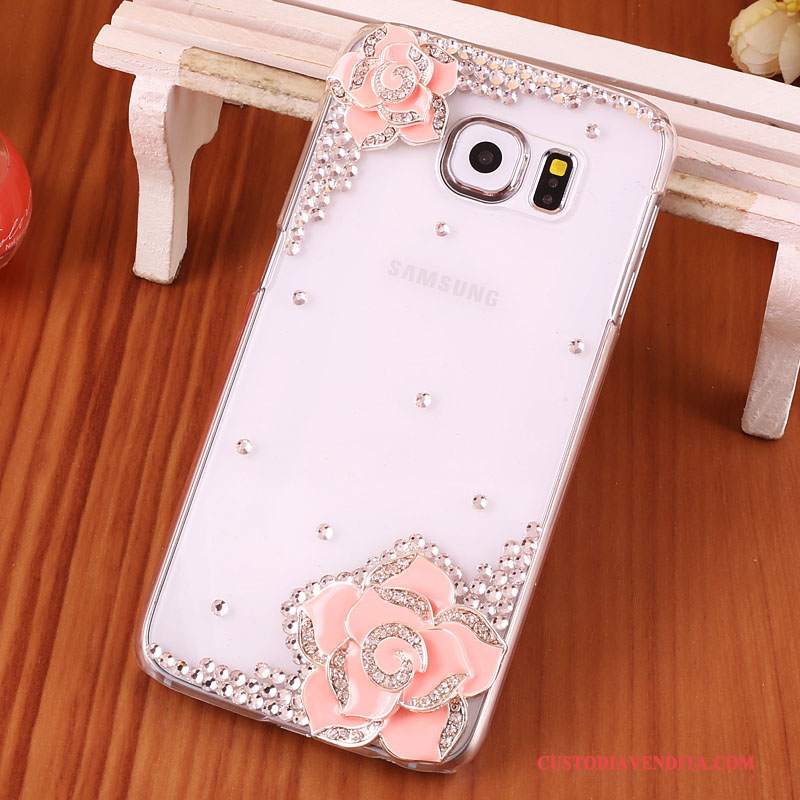 Custodia Samsung Galaxy S7 Strass Trasparente Porpora, Cover Samsung Galaxy S7 Protezione Anti-caduta