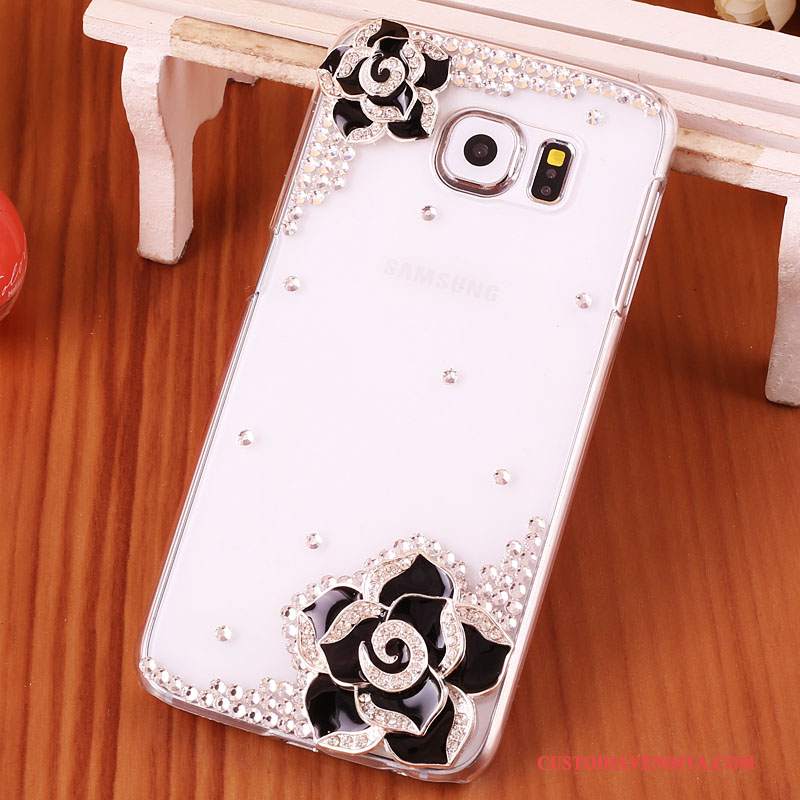 Custodia Samsung Galaxy S7 Strass Trasparente Porpora, Cover Samsung Galaxy S7 Protezione Anti-caduta