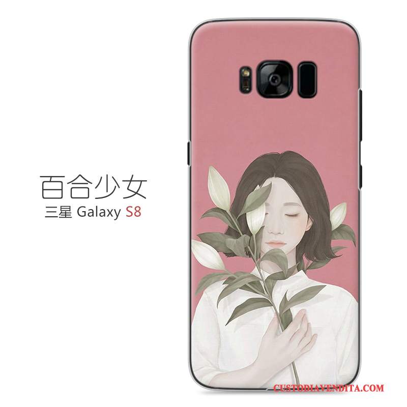 Custodia Samsung Galaxy S8 Colore Difficile Arte, Cover Samsung Galaxy S8 Protezione Rosatelefono