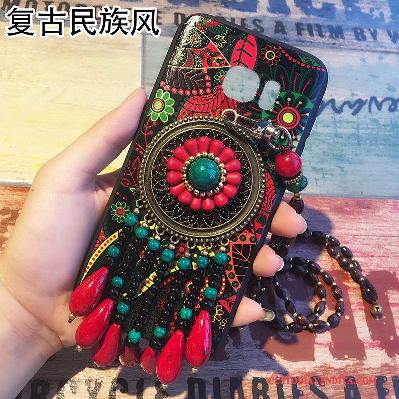 Custodia Samsung Galaxy S8+ Colore Etnicotelefono, Cover Samsung Galaxy S8+ Vintage Vento Ornamenti Appesi