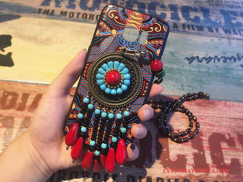 Custodia Samsung Galaxy S8+ Colore Etnicotelefono, Cover Samsung Galaxy S8+ Vintage Vento Ornamenti Appesi