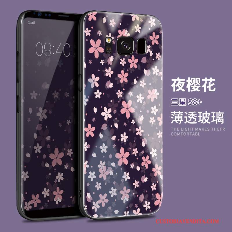 Custodia Samsung Galaxy S8+ Creativo Anti-caduta Rosa, Cover Samsung Galaxy S8+ Protezione Di Personalità Vetro