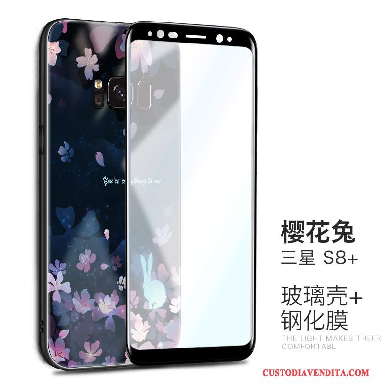 Custodia Samsung Galaxy S8+ Creativo Anti-caduta Rosa, Cover Samsung Galaxy S8+ Protezione Di Personalità Vetro