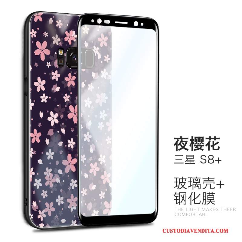 Custodia Samsung Galaxy S8+ Creativo Anti-caduta Rosa, Cover Samsung Galaxy S8+ Protezione Di Personalità Vetro