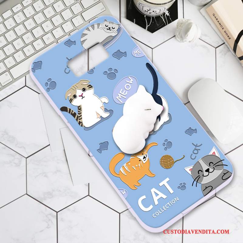 Custodia Samsung Galaxy S8+ Creativo Di Personalitàtelefono, Cover Samsung Galaxy S8+ Silicone Morbido Blu Chiaro