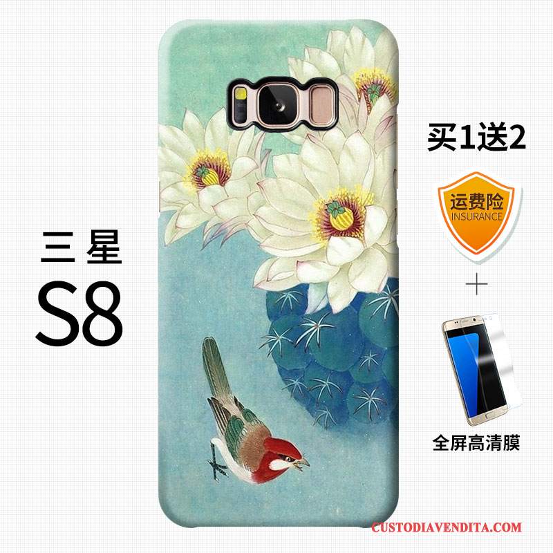 Custodia Samsung Galaxy S8 Creativo Macchiati Blu, Cover Samsung Galaxy S8 Protezione Anti-caduta Di Personalità