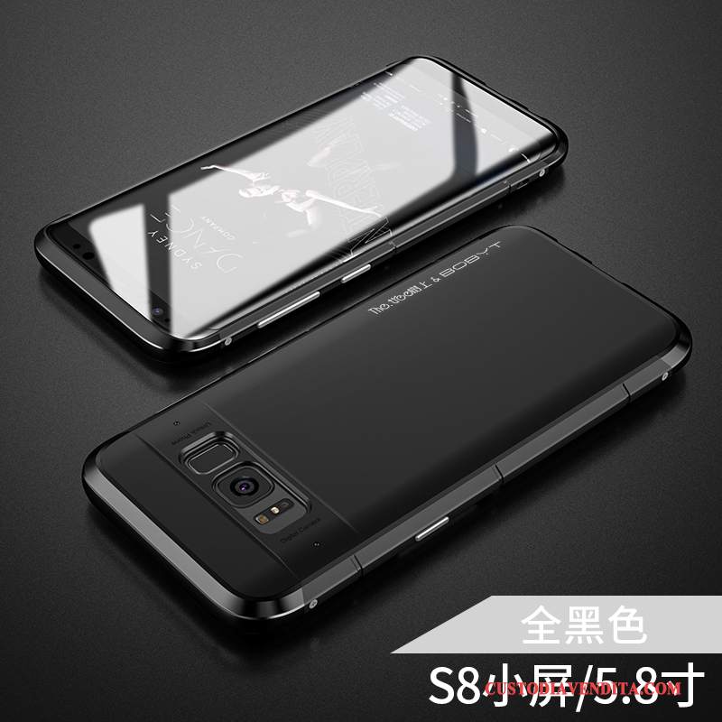 Custodia Samsung Galaxy S8 Creativo Marchio Di Tendenza Nero, Cover Samsung Galaxy S8 Protezione Di Personalità Tutto Incluso