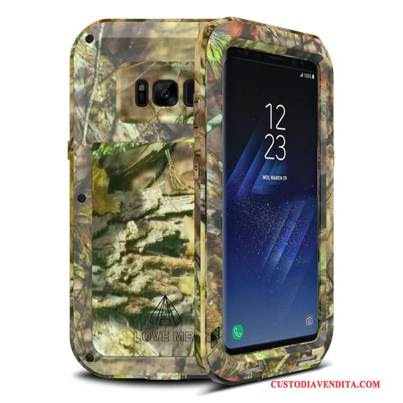 Custodia Samsung Galaxy S8 Creativo Metallo Tendenza, Cover Samsung Galaxy S8 Telefono Verde