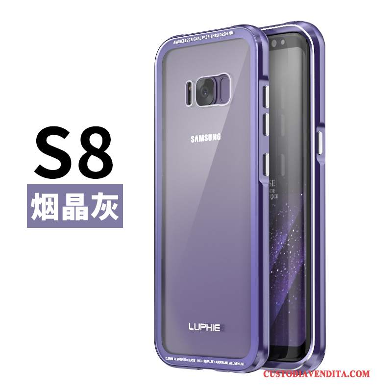 Custodia Samsung Galaxy S8 Creativo Nero Telaio, Cover Samsung Galaxy S8 Protezione Metallotelefono