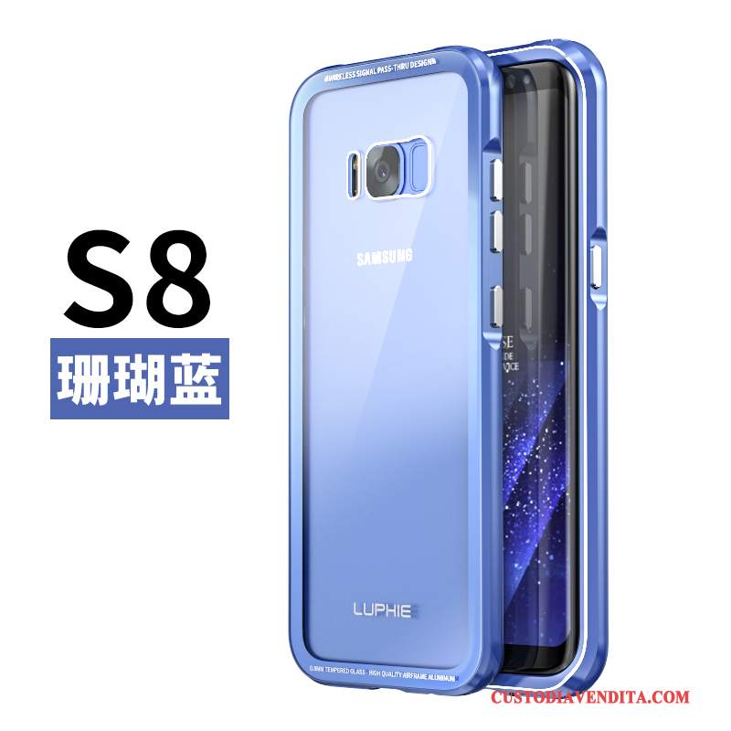 Custodia Samsung Galaxy S8 Creativo Nero Telaio, Cover Samsung Galaxy S8 Protezione Metallotelefono